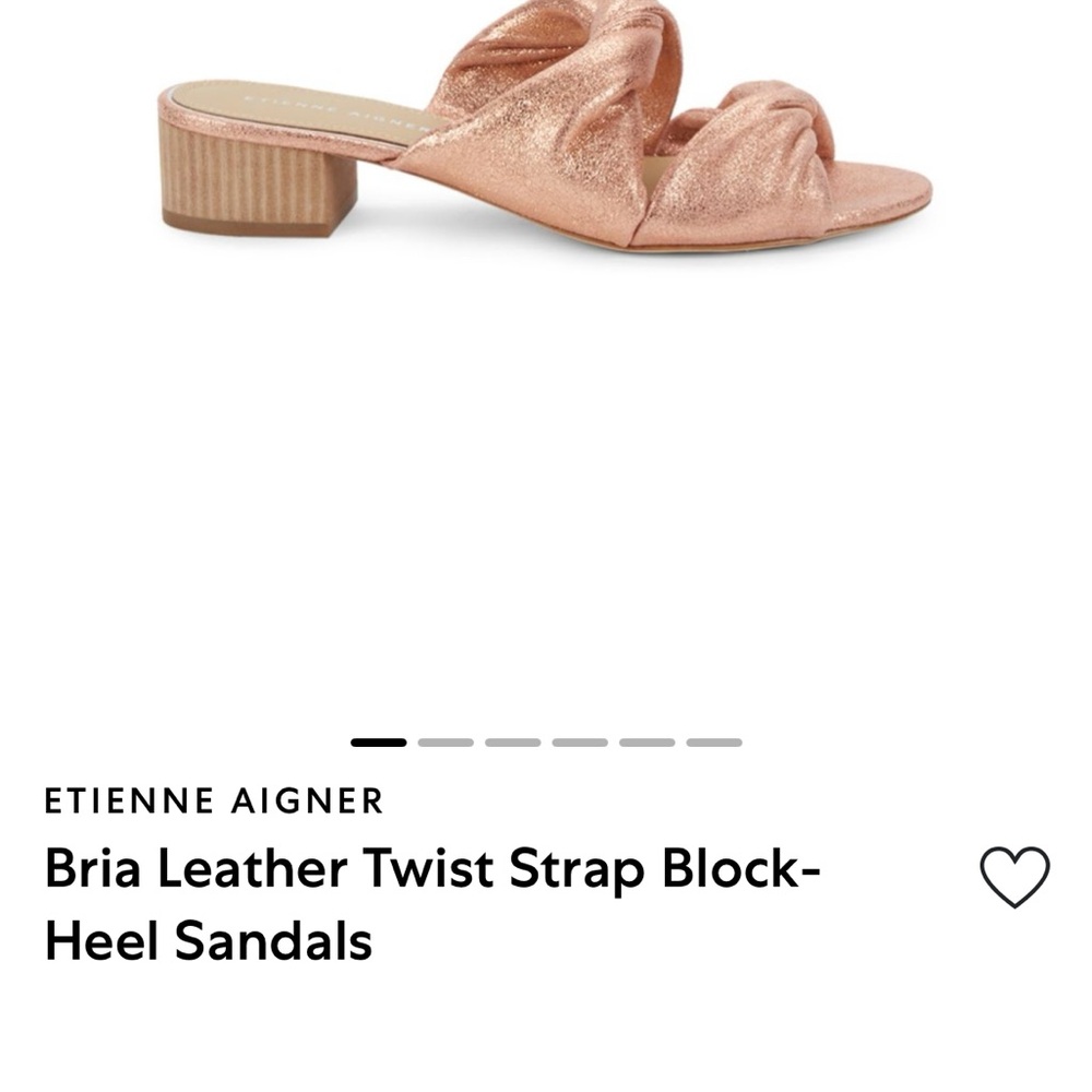 ETIENNE AIGNER Bria Leather Twist Strap Block-Heel Sandals - Picture 5 of 8